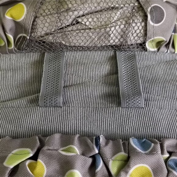 Lilly Bit Diaper Bag Baby Messenger Bag Crossbody Purse Pack Gray Green Dot NWT - Picture 8 of 11